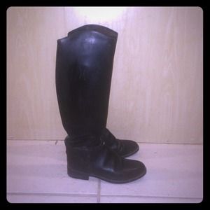 Black riding boots
