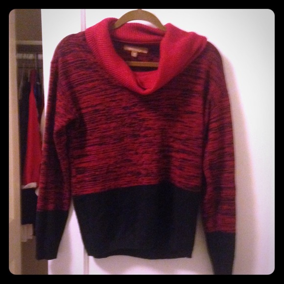 Red and black sweater