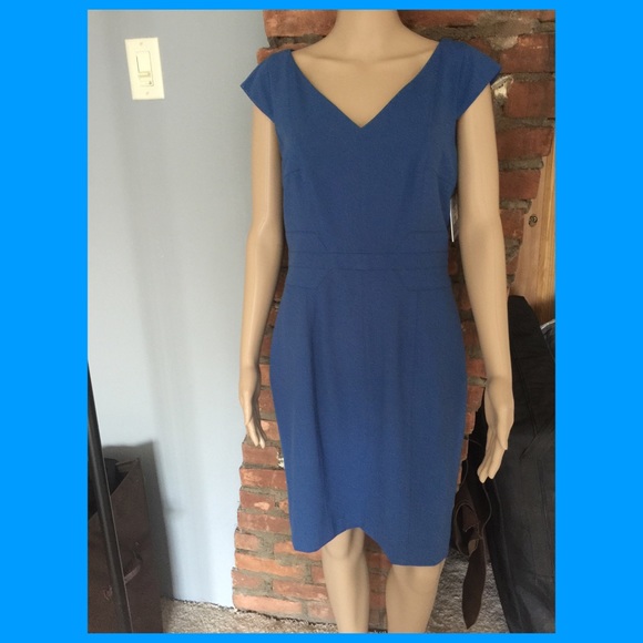 NWT Andrew Marc blue sheath dress