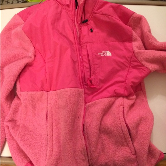 Pink hooded North Face
