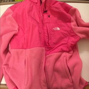 Pink hooded North Face