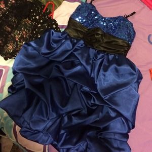 blue & black dress. great for prom formals or any