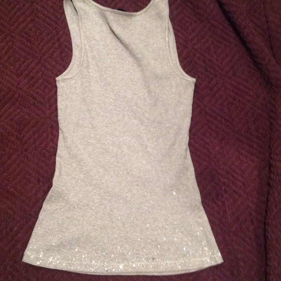 Express Grey Rhinestone Tank - Picture 2 of 2