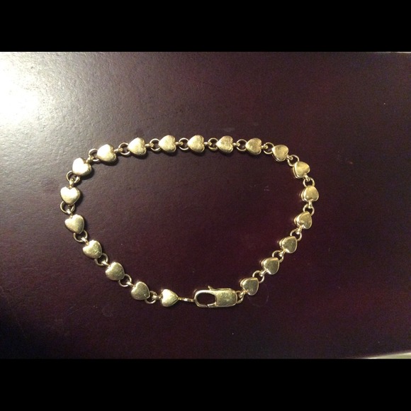 Traded 14k Gold Heart Bracelet