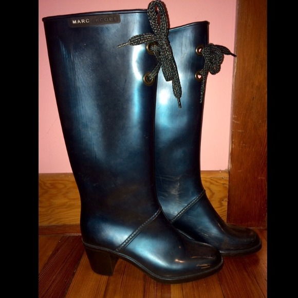 Blue Marc Jacobs Heeled Rainboots