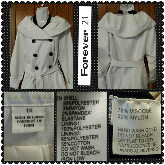 Forever 21 Jackets & Blazers - $39 Cream Double breast coat
