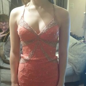 Coral prom dress