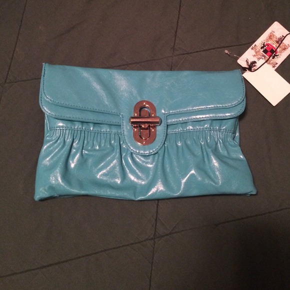 Teal clutch