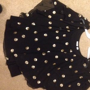 Black and gold blouse