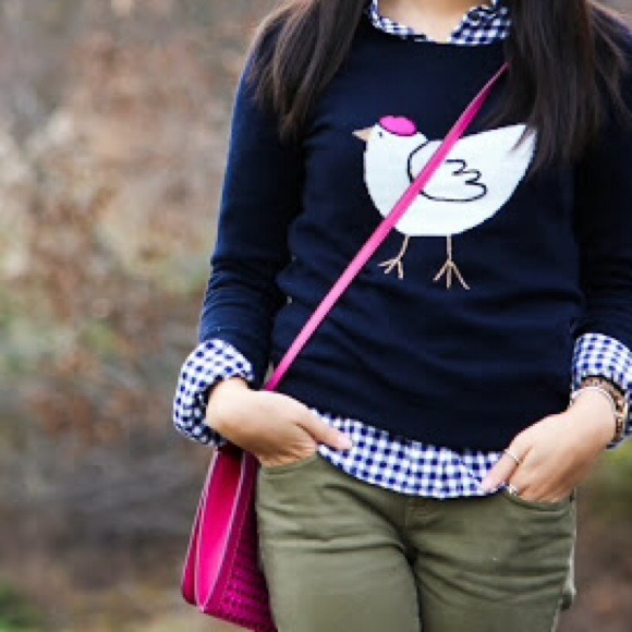 J. Crew Factory Warmspun Hen Sweater in Navy - Picture 2 of 4