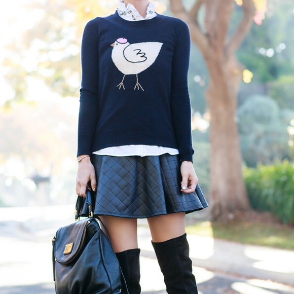 J. Crew Factory Warmspun Hen Sweater in Navy - Picture 3 of 4