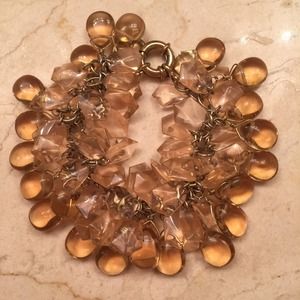 J. Crew peach colored briolette charm bracelet