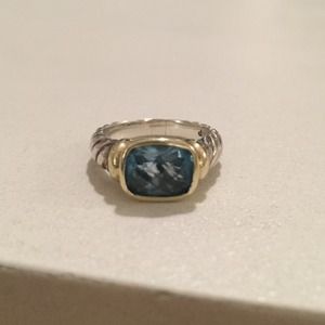 David Yurman blue topaz ring