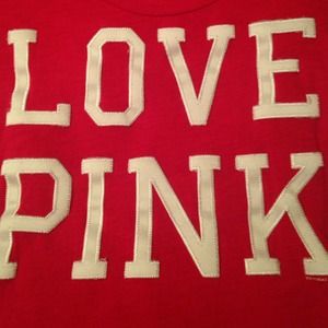 Tee Pailleté Victoria’s Secret Love Pink - Col Rond, Manches Courtes - Neuf Avec étiquettes