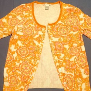 Sarah Spencer Orange Floral Cardigan