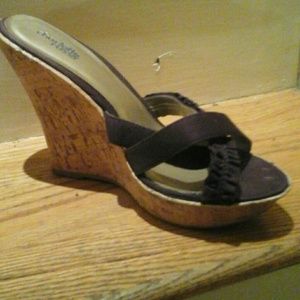 Purple Charlotte Russe wedge heel shoe