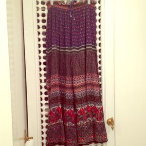 Free People Flowy Hippie patterned wide leg pants