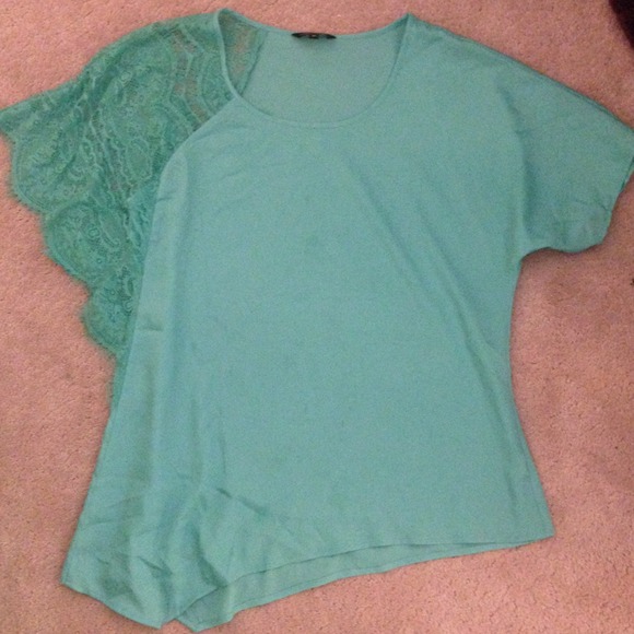 Turquoise naked zebra blouse