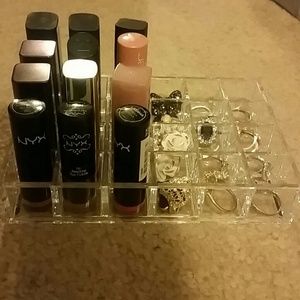Acrylic lipstick or jewelry holder