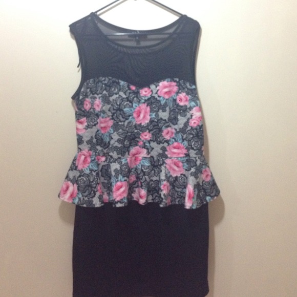 Floral Peplum Dress