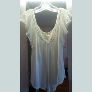 💋SOLD💋 White cotton sleeveless blouse