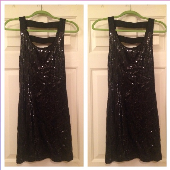 Sparkly little black dress