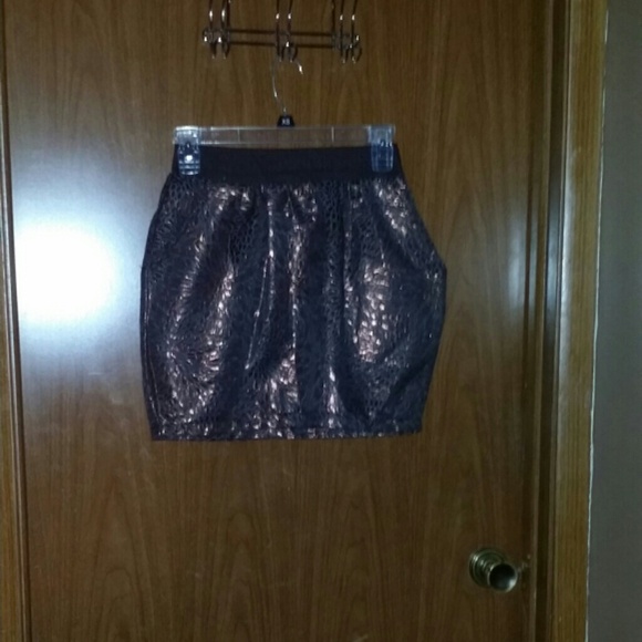 A brown and black skirt