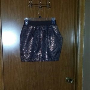 A brown and black skirt