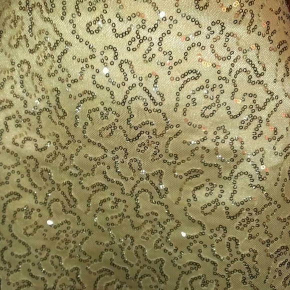 Skirt- sequined gold mini skirt size medium - Picture 3 of 3