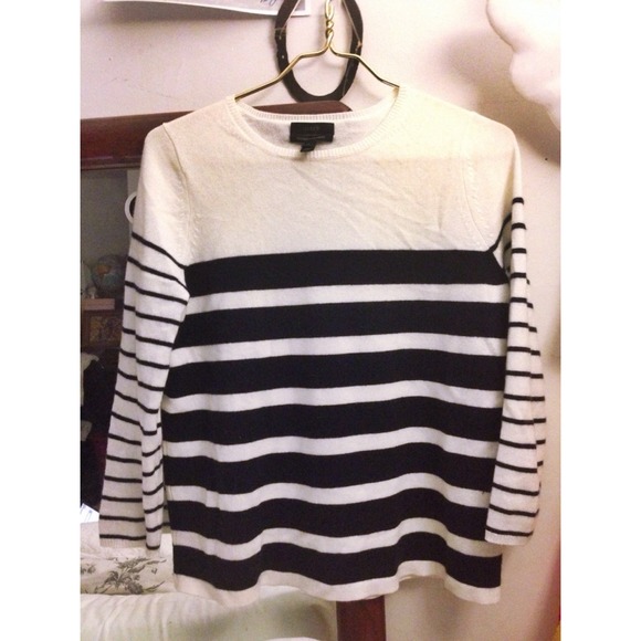 SOLD JCrew 100% cashmere striped sweater