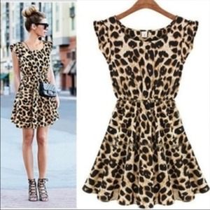 Sexy leopard dress