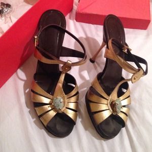Valentino Gold Sandals