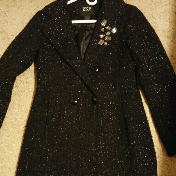 Trade...Black bling buckle coat!!!