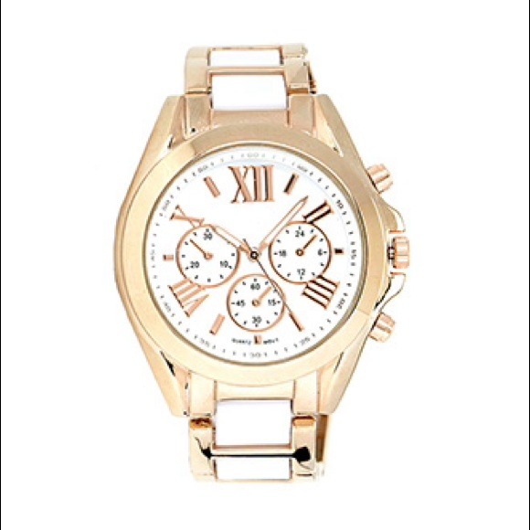 White/Rose Two-Tone Chrono Watch