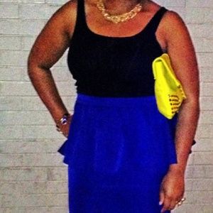 Cute Navy Peplum Skirt