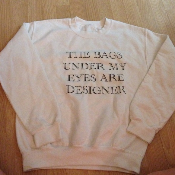 Graphic white crewneck