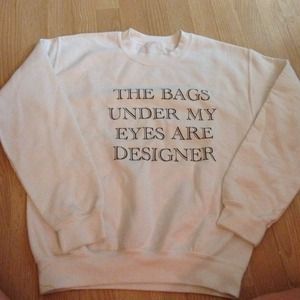 Graphic white crewneck