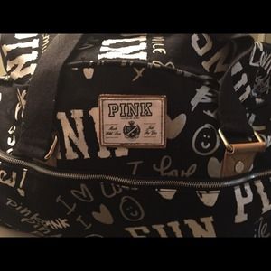 Victoria secret pink rolling duffel bag