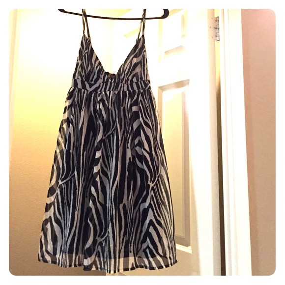H&M Animal Print Spaghetti Strap Dress