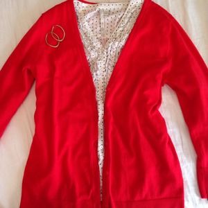 The Perfect Red Cardigan NWOT