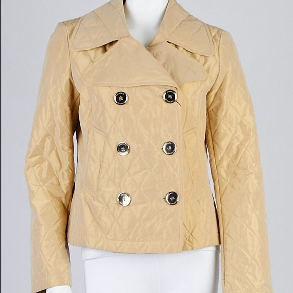 Burberry London Gold Quilted  Bretley  Jacket