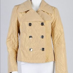 Burberry London Gold Quilted  Bretley  Jacket