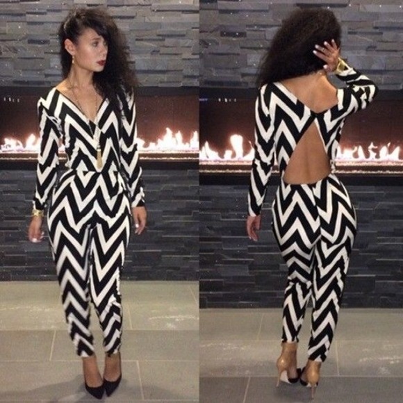 Pants - Stripped jumpsuit