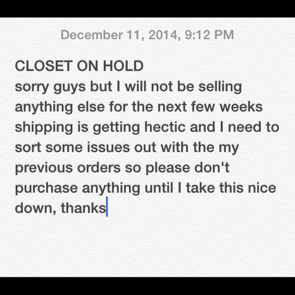 CLOSET ON HOLD