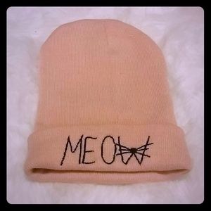 pink cat kittie hat meow