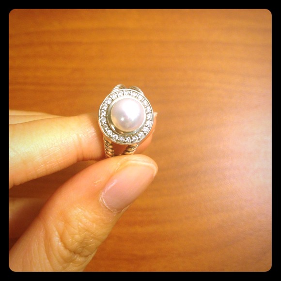 David Yurman Pearl Cable Ring