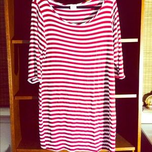 Red and White Striped Dress