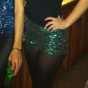Sequined glitter shorts