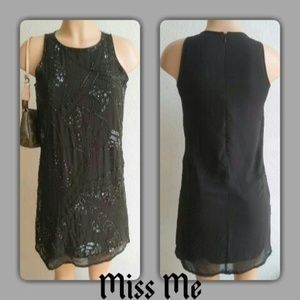 NWT MM COUTURE BY MISS ME BEADED LBD