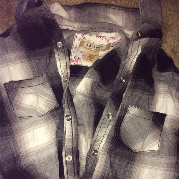 Black and white plaid shirt